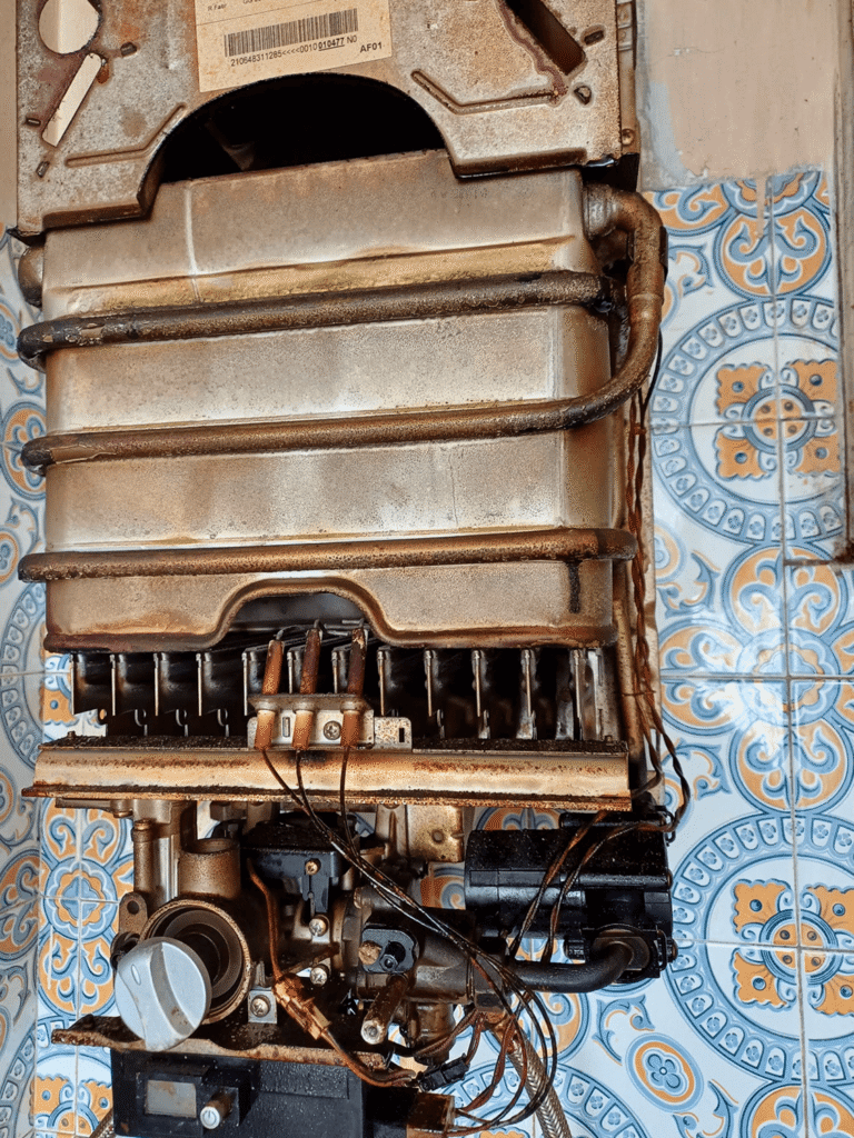 Interior esquentador