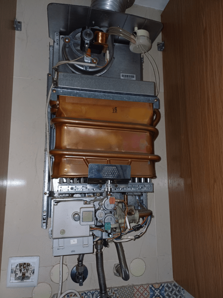 Interior esquentador